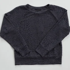 MONROW Kids Mini Cheetah Raglan Sweatshirt VINTAGEBLACK Hot